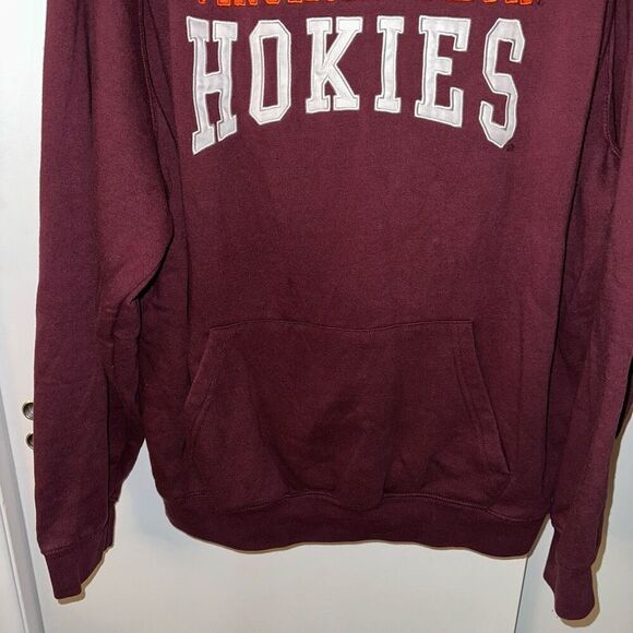 Virginia Tech Hokies Men’s Maroon Hooded Sweatshirt Size XXL GUC - Picture 2 of 12